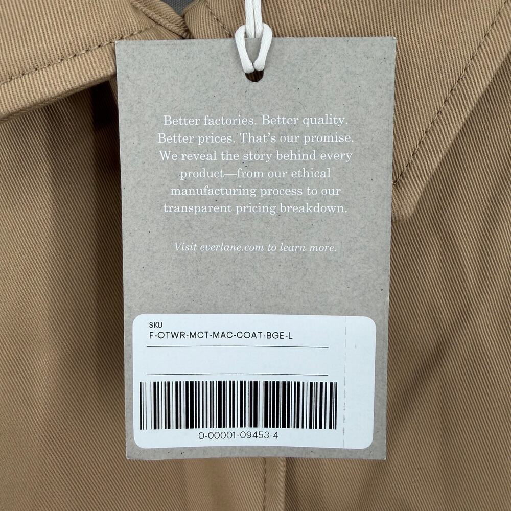 Everlane The Mac Coat in beige Size L - Picture 3 of 7